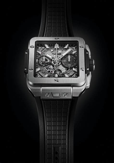 hublot baguette diamond|hublot square bang watch.